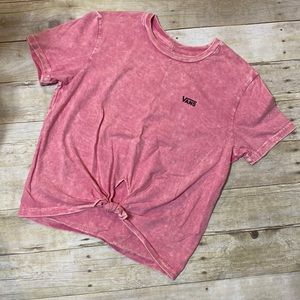 Van’s tie front pink t-shirt